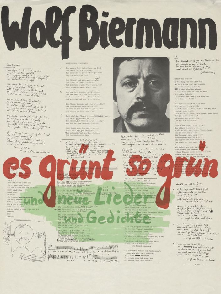 Tournee Plakat von Wolf Biermann "es grünt so grün"